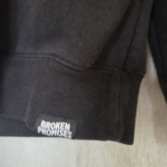 Broken Promises Grim Reaper Highway to Hell Black Hoodie Sweatshirt Sz M - Picture 4 of 13